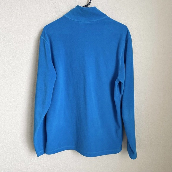 Eddie Bauer Sweater Mens Medium Blue Fleece Mid Zip Athleisure Outdoor Spring - Picture 7 of 10